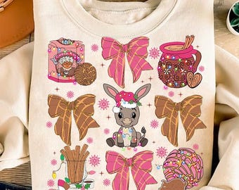 Coquette Christmas Tis The Season Png, Mexican Christmas Png, Calories No Cuentan, Pink Spanish Christmas, Tuki Donkey, Chocolate abuelita