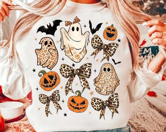 Coquette Halloween png, Boo-jee Halloween png, luipaardprint, girly Halloween png, Pumpkin Spice png, spookachtig seizoen png, Mama Halloween png