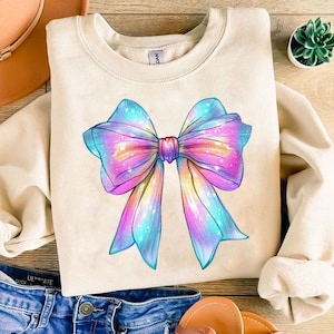 Retro Coquette Bow Iridescent Sublimation PNG, Cute Halloween Bow PNG, Retro Ghost PNG, Glitter Ghost, Adorable Ghost Png, Spooky Vibes Png