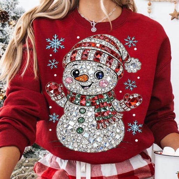 Retro Snowman Rhinestone Png, Crystal Mosaic Holiday Sublimation, Bling Christmas Png, Jeweled Snowman Png, Sparkle Xmas Digital File