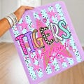 Custom Preppy School Mascot Back To School Striped Stars Coquette Bow, Pencil, School Girl , Colorful, Dots, Checkered, 1st Day of school