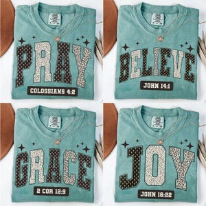 Leopard Bible Bundle Png, Grace Joy Pray Believe Design, Checkered Jesus Png, Jesus Christian Sublimation, Bible Verse Design Download,