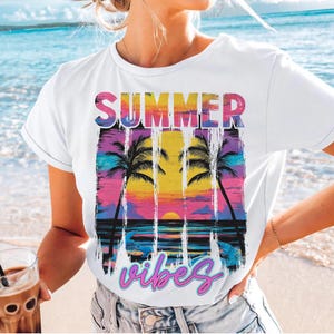 Retro Summer Sunset Palm Png, Summer Vibes Png, Summer Beach Png Shirt, Summer Shirt Design, Chasing Sunset Summer Vacation Png Sublimation