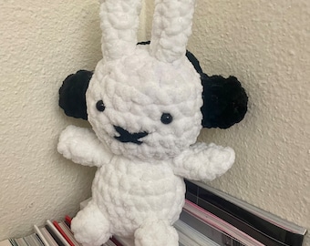 Hand-crochet Miffy with Headphones Amigurumi