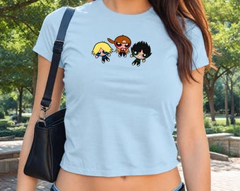 Rowdyruff Jungen Grafik-Baby-T-Shirt: Y2K Cartoon inspiriertes Retro-Bösewicht-Oberteil