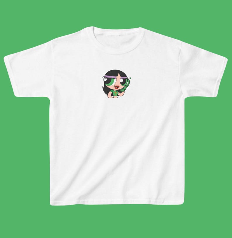 Teen Buttercup Power Puff Mädchen Y2K Baby T-Shirt, 90er Jahre Baby T-Shirt, Vintage Cartoon T-Shirt, Retro Baby T-Shirt, Power Puff Mädchen T-Shirt, 2000er Jahre Grafik T-Shirt Bild 3