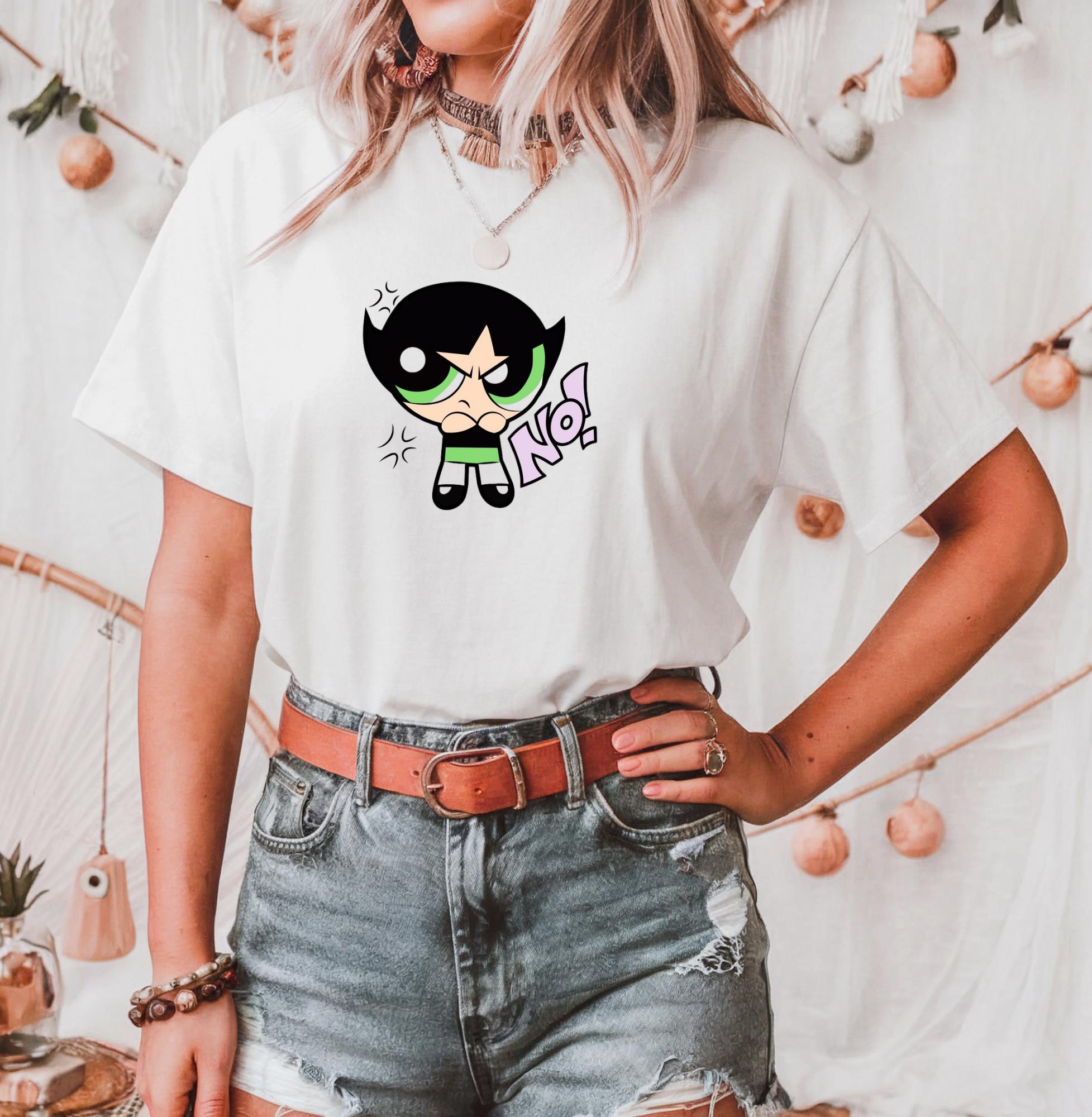 Camiseta Cartoon Network PowerPuff Girls Buttercup - Producto Oficial, Tela Ligera, Corte Clásico