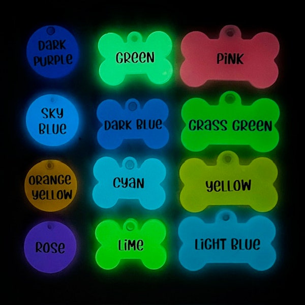 Glow In The Dark Pet Tag