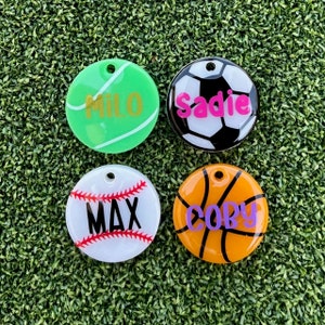 Sports Themed Pet Tags