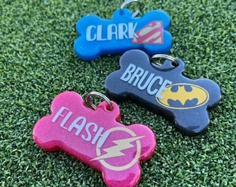 DC Hero Pet Tags