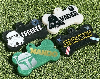 Galaxy Star Wars Pet Tags