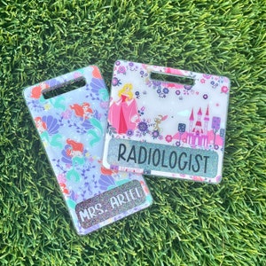 Princess Badge Buddy, Build Your Own, Personalized Keycard, Custom Resin Badge Buddy, Glitter Badge Buddy, Nurse Gift, Nurse ID Holder