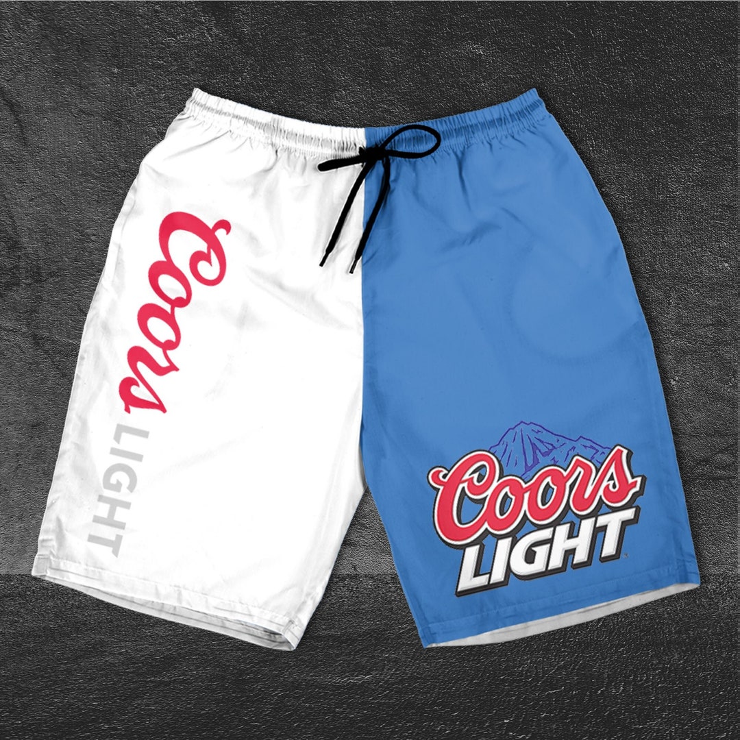 Coors Light 2 Blue Beer Shorts Beach Shorts Coors Light Etsy
