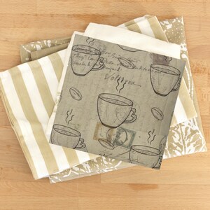 Vintage Style Coffee Pillow Cover: Java Coffee Cats Design