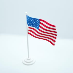 United States wavy flag with stand
