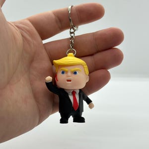 Donald Trump Keychain – Historic Moment in 3D, Full-Color 3d Print