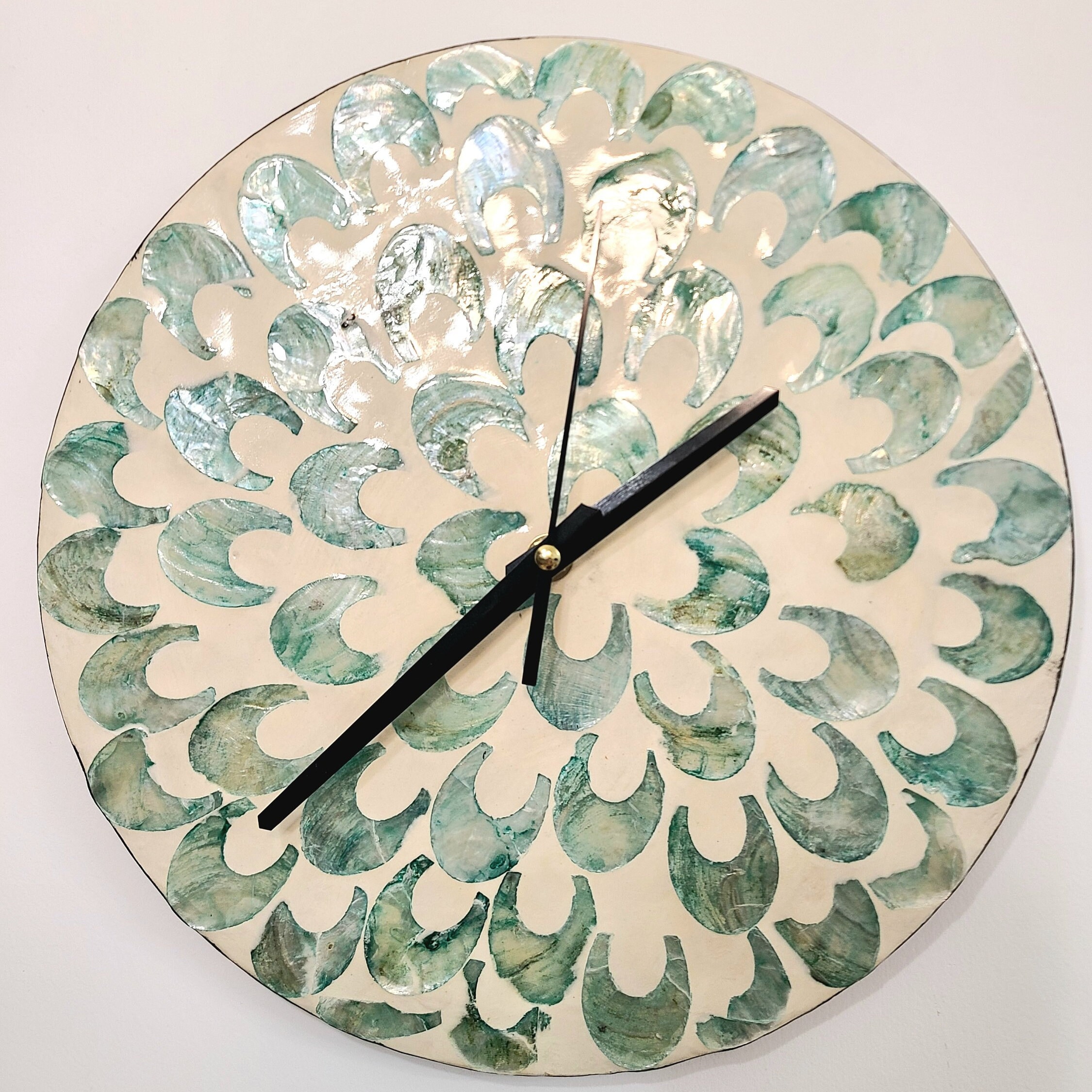 Wall Clock Unique - Sage Green Modern Clocks for Wall - Minimalist ...