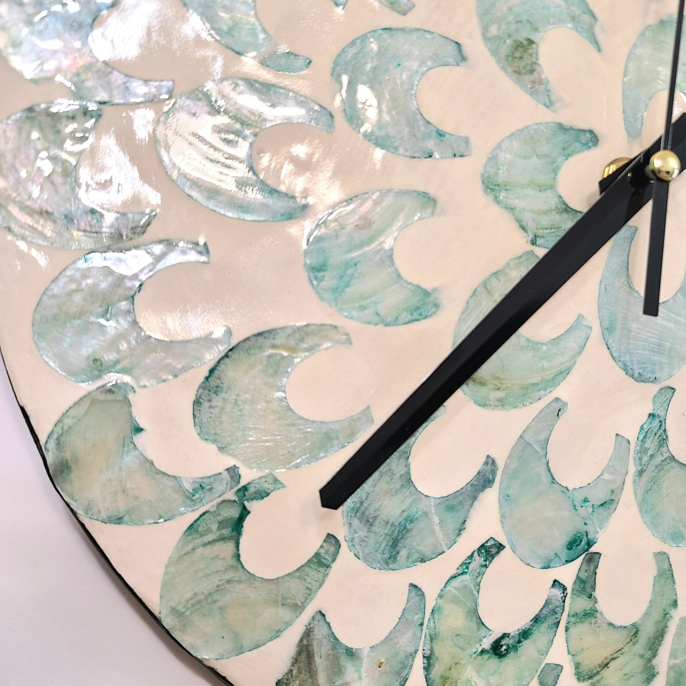 Wall Clock Unique - Sage Green Modern Clocks for Wall - Minimalist ...