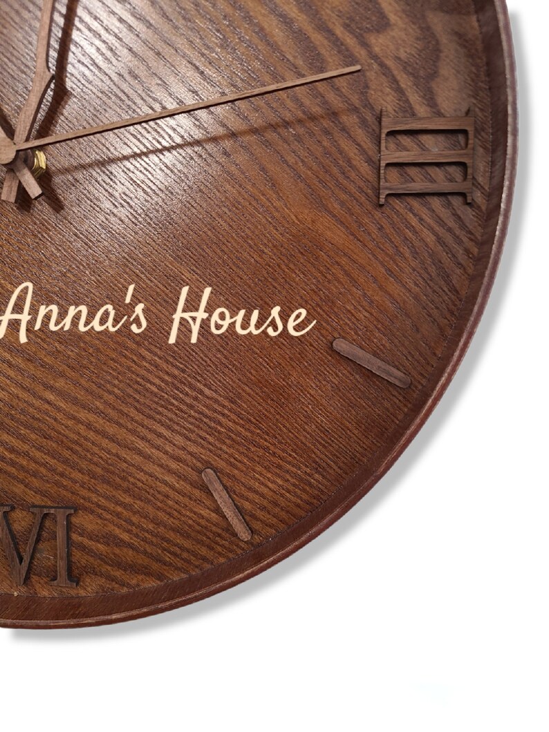 Wooden Wall Clock Unique, Custom Modern Clocks for Wall, Minimalist ...