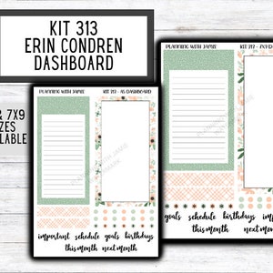 KIT 313 Erin Condren Monthly Kit || Monthly Sticker Kit || Erin Condren Daily Duo Stickers || Erin Condren Dashboard || SPRING STICKERS