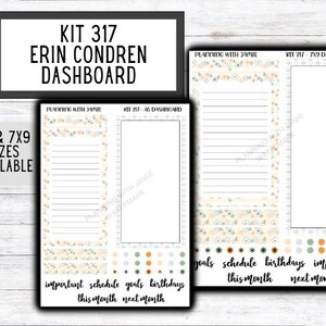 KIT 317 Erin Condren Monthly Kit || Monthly Sticker Kit || Erin Condren Daily Duo Stickers || Erin Condren Dashboard || SPRING STICKERS