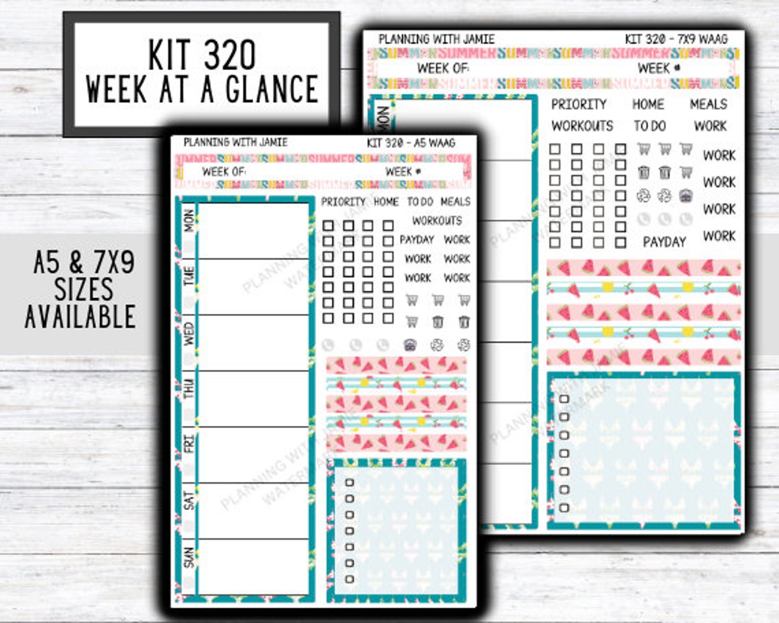 Kit 320 Erin Condren Daily Duo || Weekly Sticker Kit || Daily Duo ...