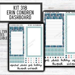 KIT 318 Erin Condren Monthly Kit || Monthly Sticker Kit || Erin Condren Daily Duo Stickers || Erin Condren Dashboard || SPRING STICKERS