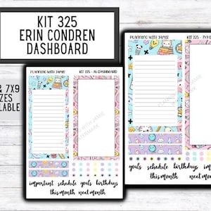 KIT 325 Erin Condren Monthly Kit || Monthly Sticker Kit || Erin Condren Daily Duo Stickers || Erin Condren Dashboard || SCHOOL STICKERS