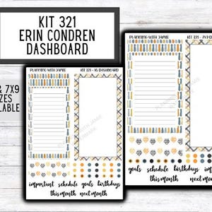 Kit 321 Erin Condren Monthly Kit || Monthly Sticker Kit || Erin Condren Daily Duo Stickers || Erin Condren Dashboard || FATHERS DAY STICKERS