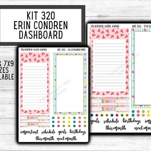 KIT 320 Erin Condren Monthly Kit || Monthly Sticker Kit || Erin Condren Daily Duo Stickers || Erin Condren Dashboard || SUMMER STICKERS