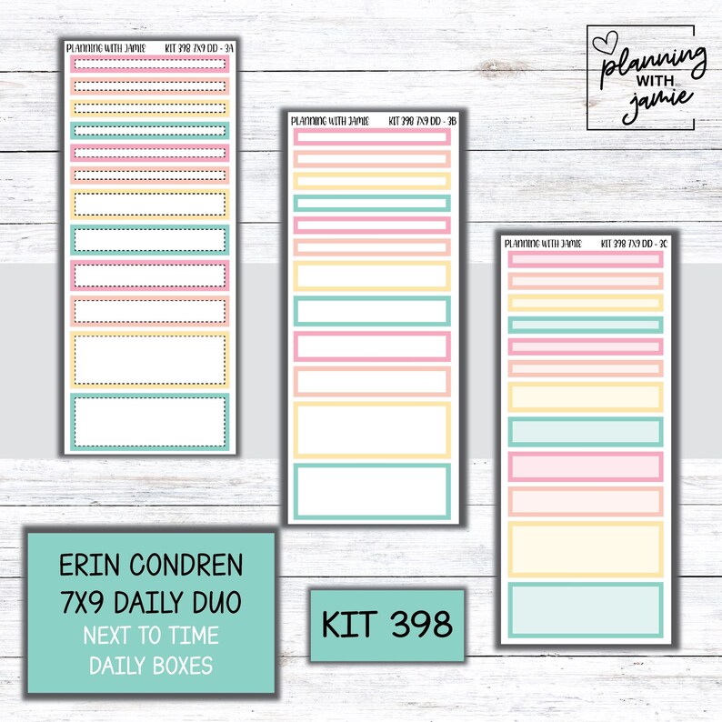 Kit 398 Erin Condren 7x9 Daily Duo - Etsy