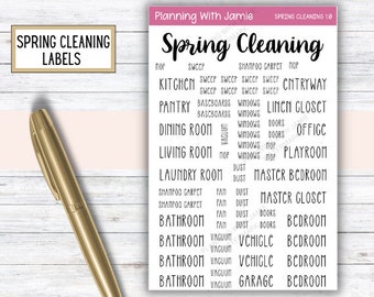 Spring Cleaning, Spring Cleaning Stickers, Spring Cleaning Tasks, Cleaning Stickers, Cleaning Tasks