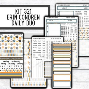 Kit 321 Erin Condren Daily Duo || Weekly Sticker Kit || Daily Duo ...