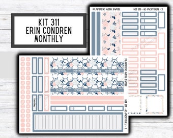 KIT 311 Erin Condren Monthly Kit || Monthly Sticker Kit || Erin Condren Daily Duo Stickers | Spring Stickers