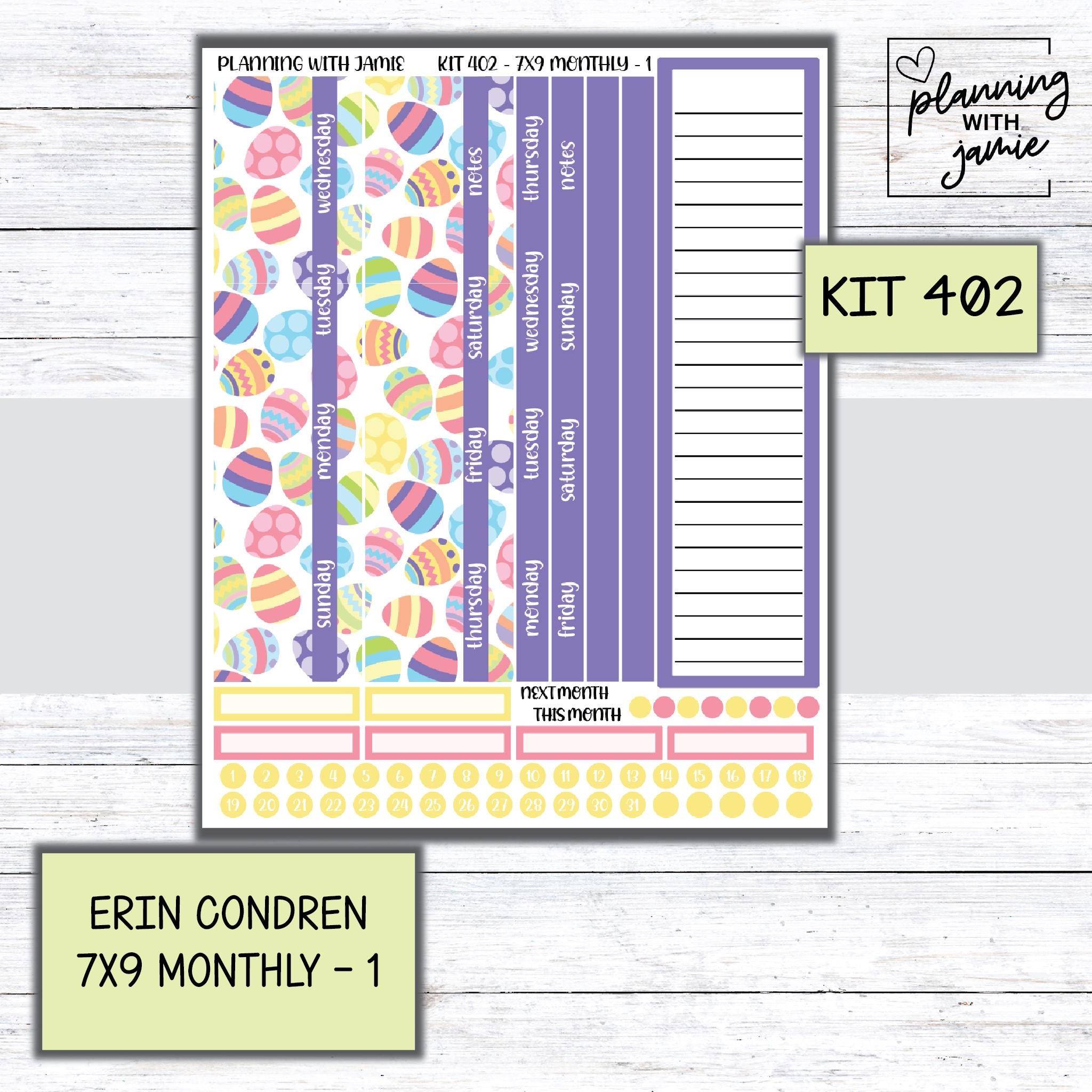 KIT 402 Erin Condren Monthly Sticker Kit - Etsy