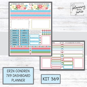 Kit 369 Erin Condren Dashboard Planner Sticker Kit || Dashboard Weekly Sticker Kit || Erin Condren Stickers
