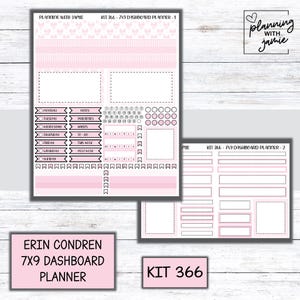 Kit 366 Erin Condren Dashboard Planner Sticker Kit || Dashboard Weekly Sticker Kit || Erin Condren Stickers