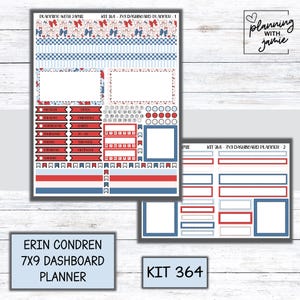 Kit 364 Erin Condren Dashboard Planner Sticker Kit || Dashboard Weekly Sticker Kit || Erin Condren Stickers