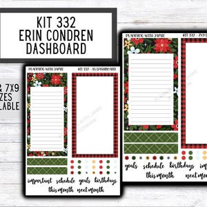 KIT 332 Erin Condren Monthly Kit || Monthly Sticker Kit || Erin Condren Daily Duo Stickers || Erin Condren Dashboard || CHRISTMAS STICKERS