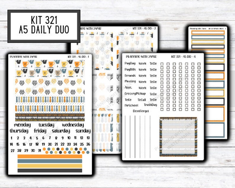 Kit 321 Erin Condren Daily Duo || Weekly Sticker Kit || Daily Duo ...