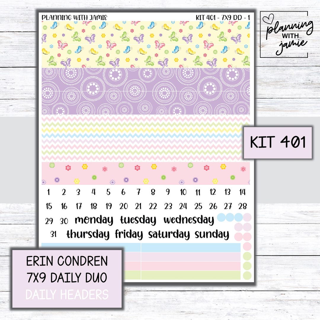 Kit 401 Erin Condren 7x9 Daily Duo - Etsy