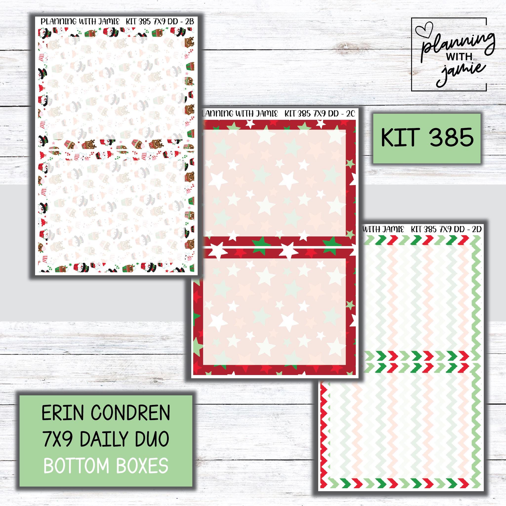 Kit 385 Erin Condren 7x9 Daily Duo || Weekly Sticker Kit || 7X9 Daily ...