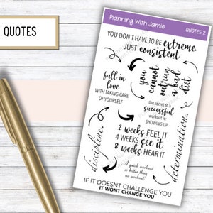 Stickers, Quote Stickers, Inspirational Stickers, Goal Stickers, Script Stickers, Fitness Stickers