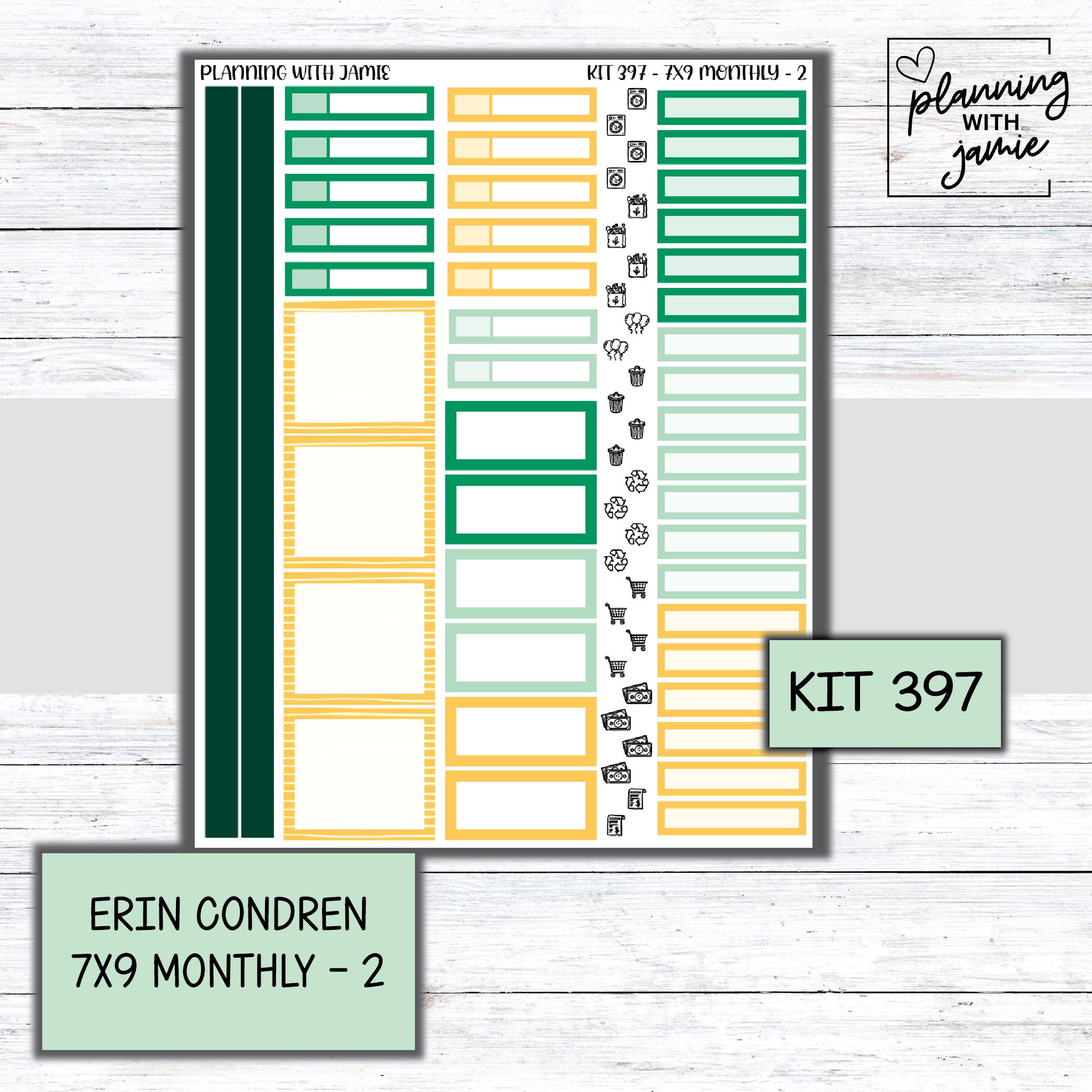 KIT 397 Erin Condren Monthly Sticker Kit - Etsy