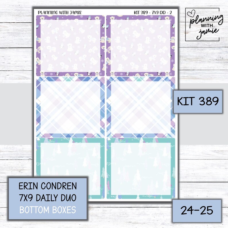 Kit 389 Erin Condren 7x9 Daily Duo - Etsy