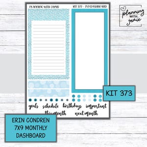 KIT 373 Erin Condren Monthly Kit || Monthly Sticker Kit || Erin Condren Daily Duo Stickers || Erin Condren Dashboard