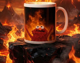 Quémalo todo, desata el caos con esta divertida taza de café con meme para mañanas desquiciadas (11 oz o 15 oz).