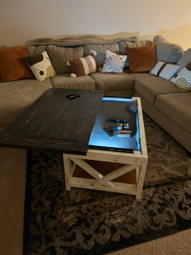 Farmhouse Concealment Coffee Table Etsy