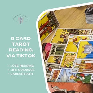 6 Card Tarot Reading via TikTok, Love Reading, Life Guidance, Career Path
