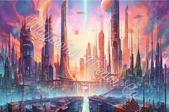 Sci Fi City Skyline